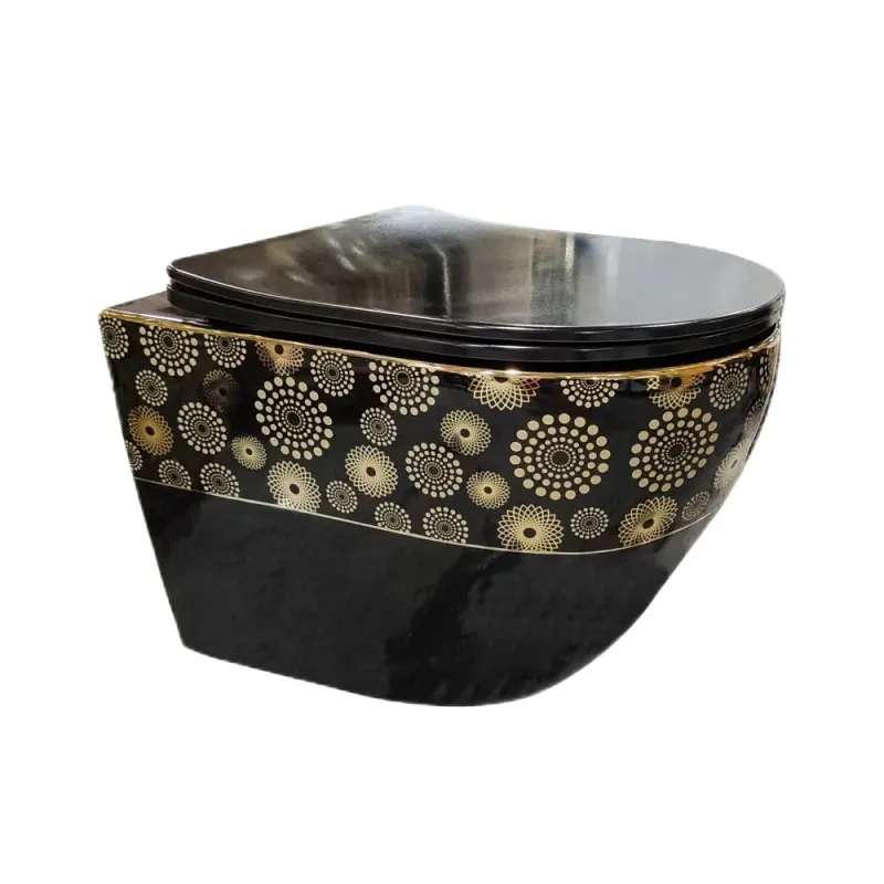 Round Wall-Mounted Ceramic Toilet Bowl
