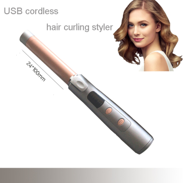 Pinzas de curling para cabello inalámbrico