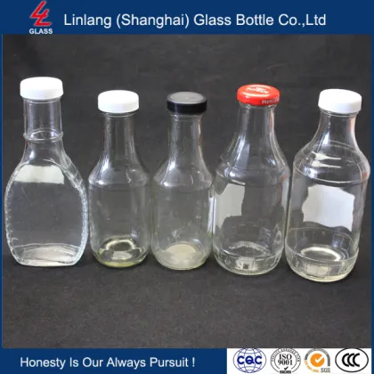 16OZ Clear Woozy French Square sauce Bottle