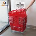 Soporte de canasta de metal para cestas de compras de tiendas minoristas