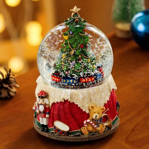 Kotak Natal Resin Crystal Ball Gift