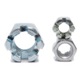 Zinc Plated Hexagon Slotted Nut