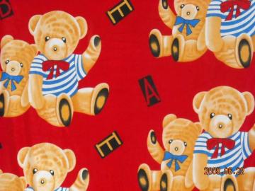 100% Polyester baby bear printed blanket