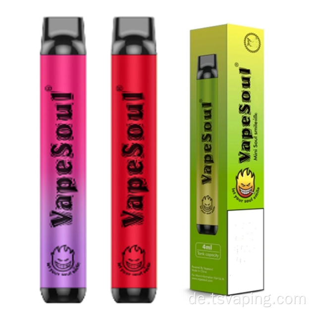 VapeSoul Einweg-ECig-Großhandel, 4 ml, 1000 Züge