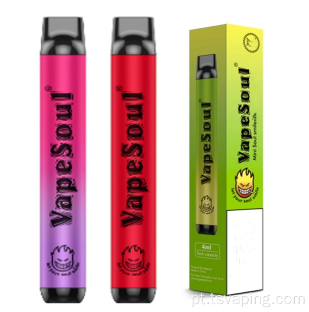 Vapesoul descartável Ecig por atacado 4ml 1000 Puffs