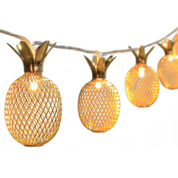 10 المصابيح LED شبكة معدنية خفيفة الأناناس
