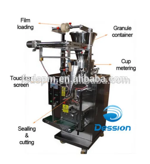 7g coffee sugar bag multi- funtion vertical automatic food paper plastic sachet packaging machinery China factory price