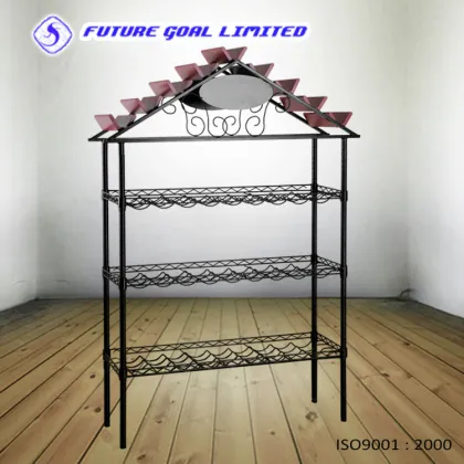 3-Tier Metal Wine Display Stand / Wine Rack
