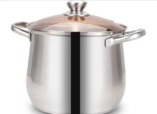 Stainless Steel Belly Shape Deep Soup Pot