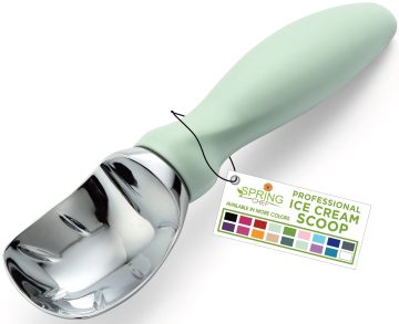 Professional Heavy Duty Ice Cream Scoop with Soft Grip Handle