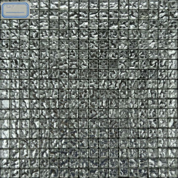 327-15x15 Electroplated Silver Glass Mosaic