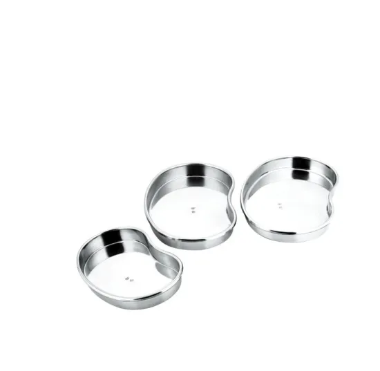 stainless steel  kidney-shaped tray (Shallow)