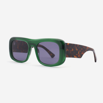 Square Bevel Full rim Acetate Unisex Sunglasses