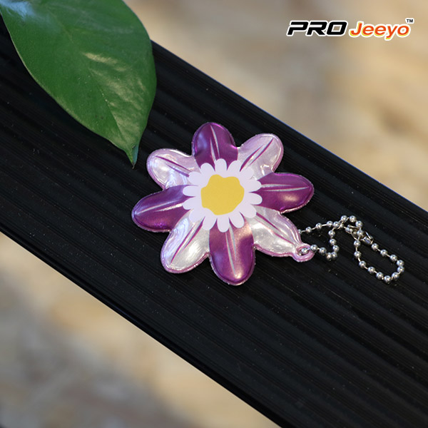 Purple Flower PVC Pendant