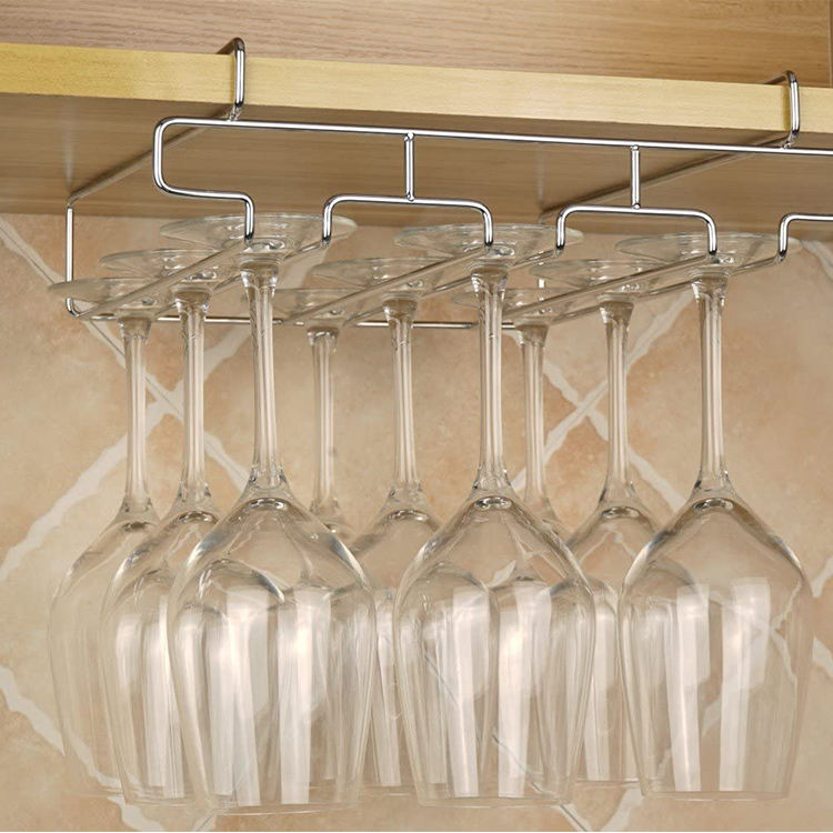 Under Cabinet Wine Glass Rack With Glass Jpg