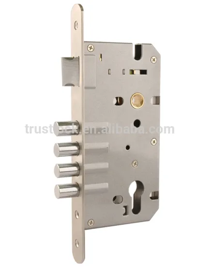 TRUST 8560-4B2T:High Security 4 bolts 2 turns metal door lock body