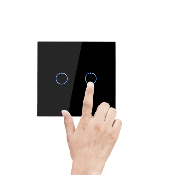 Bingoelec 2gang 1Way Glass Touch Panel Dimmer Switch for LED Lights