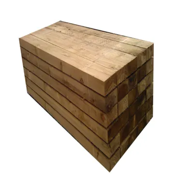 Hardwood Railway Wooden Sleepers Used For Railroad