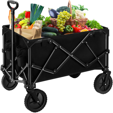 350LBS Heavy Duty Collapsible Folding Garden Cart with All Terrain Wheels