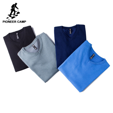Pioneer Camp 2018 New Mens Sweaters famouse brand Pull Homme Pullover Men Casual leisure Jersey Hombre Cotton v-neck Plus Size