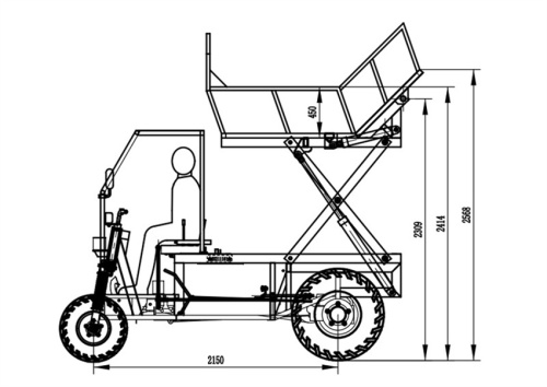 3 bánh xe nâng cây cọ