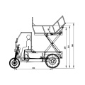 3 Wheels Palm Tree Removal Truck Dumper