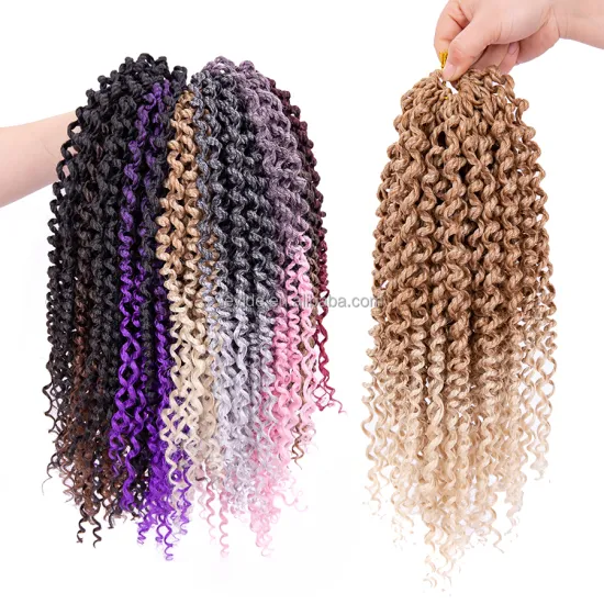 AliLeader 9 Colors 14 Inch Ombre 2x Pre Twisted Spring Twist Crochet Hair Curly Senegal Braid Synthetic Braid Hair Extension