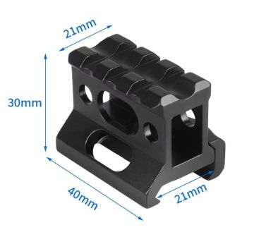 Supporto per ambito tattico con staffa di guida in metallo in lega in alluminio elevato a 3 slot