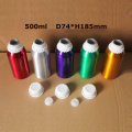 Colorful exterior polished aluminum bottle essential oil