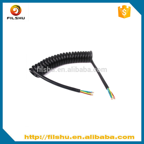 PVC/PU different colors electrical spring cable spiral coiled cable