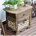 Wood Carved Cane Cabinet Weave Drawers