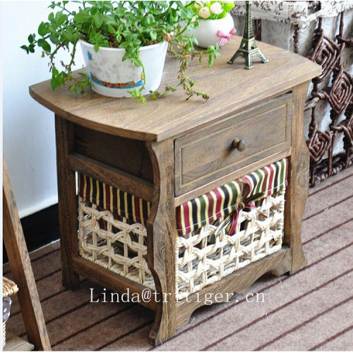 Classic Chest Of Drawers Wood Carved Cane Cabinet Weave Drawers Factory