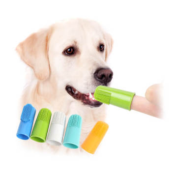 Wholesale Custom PVC Dog Finger Toothbrush for Pet Teeth Cleaning