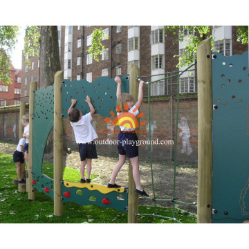 Climbing Rope Double Wood Panels With Climber