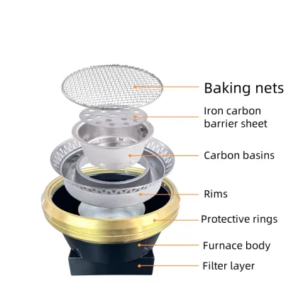 Commercial charcoal barbecue table