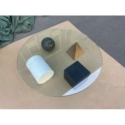Replica Metafora Marble Base Glass Top Coffee Table