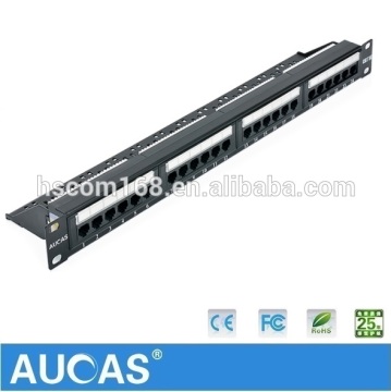 Suitable for 19 inches 1U standard server cabinet Cat5e 24 ports UTP Patch Panel