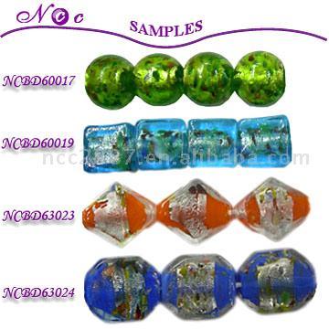Foil Lined Glass Beads
