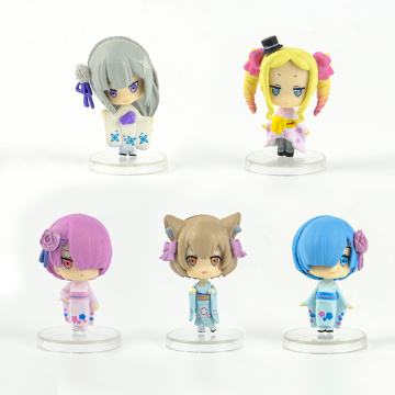 Japan capsule toys anime cute kawaii Emilia Rem Ram Beatrice Felix Argyle blind box gashapon figures desktop Kids Toy