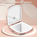 Espejo de maquillaje compacto de espejo de lupa compacta