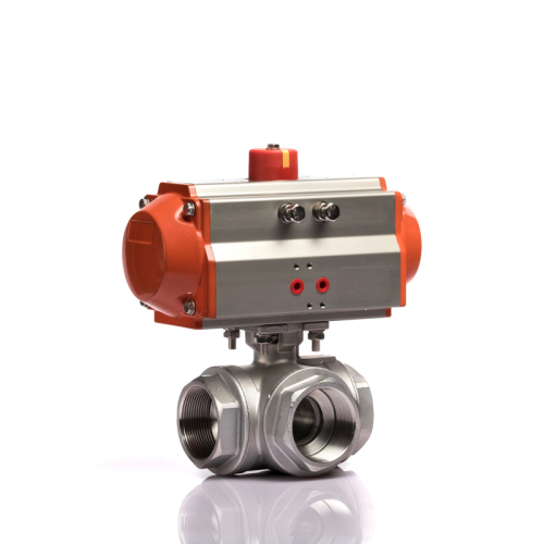 High Quality Low Price 3 Way Satinless Steel Pneumatic Ball Valve