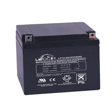 LEOCH 12V Lead-acid Battery with Capacity of 24Ah and Discharge Current of 360A