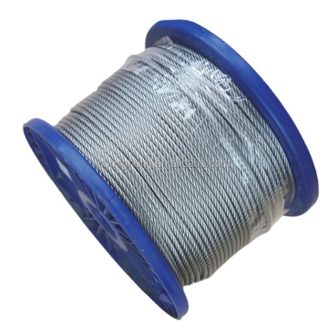 Pembekal China: 7x19 Tali Kawat Pesawat Keluli Galvanized 1/8 \ "gulungan kabel 1000ft dengan kili plastik
