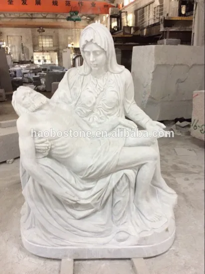 wholesale Natural Carrara white marble pieta statues