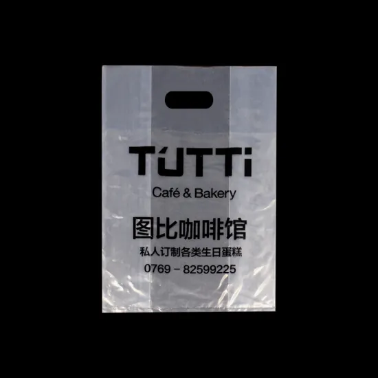 Biodegradable Plastic Bags Die Cut Vivid Printing