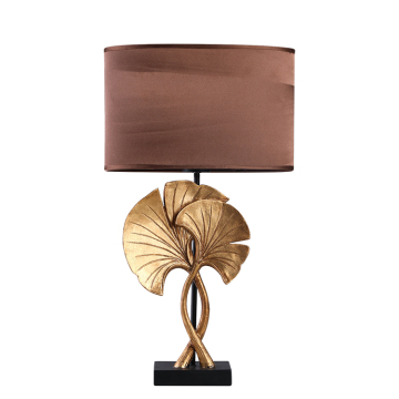 Modern Resin Ginkgo Leaf Bedside Lamps: Enhancing Hotel and Living Room Décor