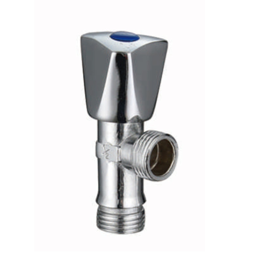 Silver quick open two-way polished brass angle valve