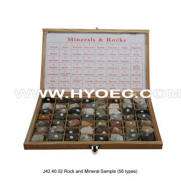 Comprehensive Collection of 56 Educational Rock and Mineral Samples: J42.40.02