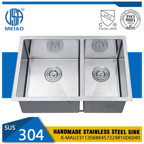 Double Bowl 304Stainless Steel Undermount Kitchen Sink