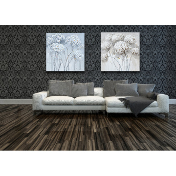 Trees in Bloom Wall Art Neutral Tone Oil Painting